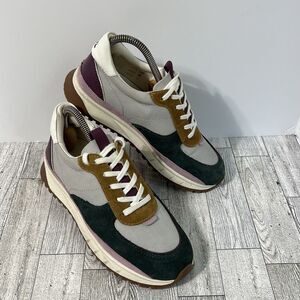 Madewell MDL Kickoff Trainer Sneakers Women's 7 Men's 5.5 Leather Fabric Multi